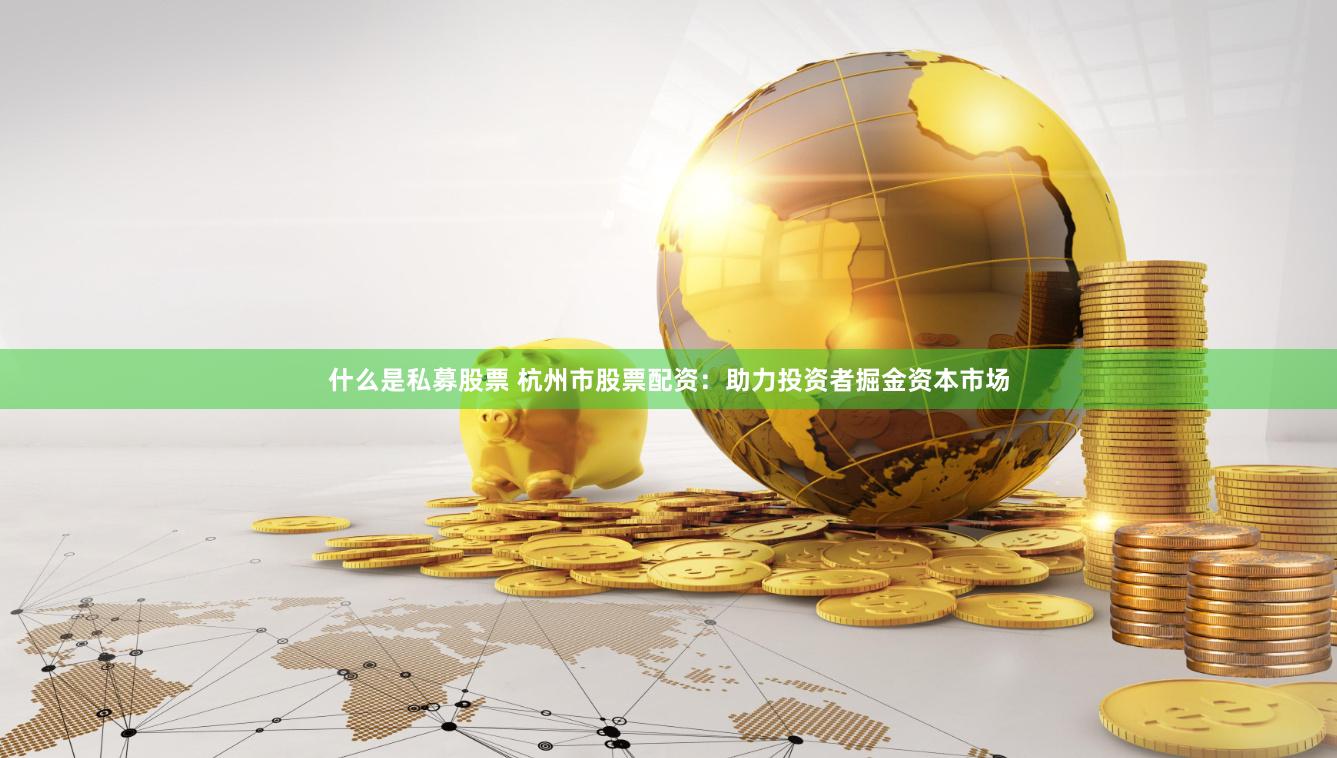 什么是私募股票 杭州市股票配资：助力投资者掘金资本市场